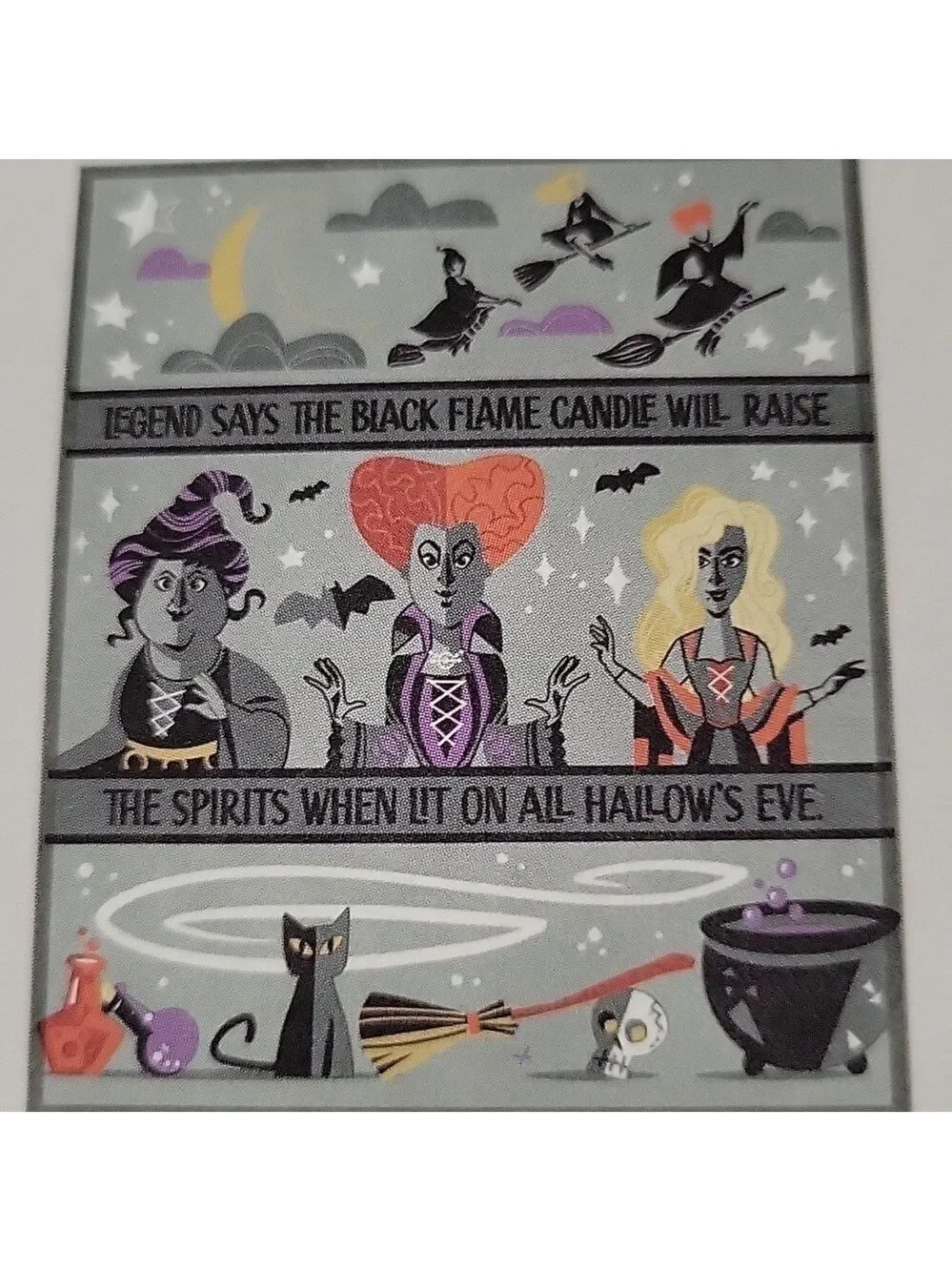NWT Disney Hocus Pocus Black Flame Candle Blanket, 50x60